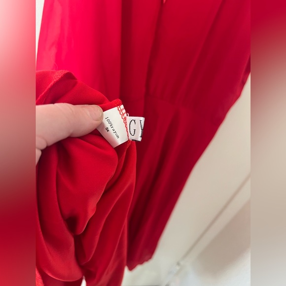 GYK Brand XXL Red Chiffon Dress - Picture 10 of 10